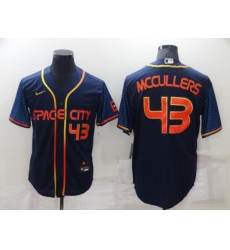 Men Houston Astros 43 Lance McCullers 2022 Navy City Connect Cool Base Stitched Jerse