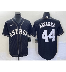 Men Houston Astros 44 Yordan Alvarez Black Cool Base Stitched Baseball Jersey