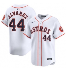 Men Houston Astros 44 Yordan Alvarez White 2024 Home Limited Stitched Baseball Jersey