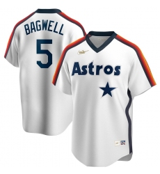 Men Houston Astros 5 Jeff Bagwell Nike Home Cooperstown Collection Logo Player MLB Jersey White
