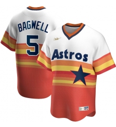 Men Houston Astros 5 Jeff Bagwell Nike Home Cooperstown Collection Player MLB Jersey White