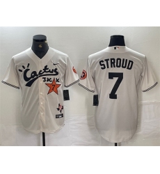 Men Houston Astros 7 C J  Stroud Cream Cactus Jack Vapor Premier Limited Stitched Baseball Jersey