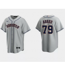 Men Houston Astros 79 Jos E9 Abreu Grey Cool Base Stitched Jersey
