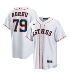 Men Houston Astros 79 Jos E9 Abreu White Cool Base Stitched Jersey