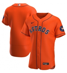 Men Houston Astros Men Nike Orange Alternate 2020 Flex Base Team MLB Jersey