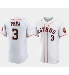 Men New Houston Astros #3 Jeremy Pena White Stitched Jersey