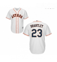 Mens Houston Astros 23 Michael Brantley Replica White Home Cool Base Baseball Jersey 