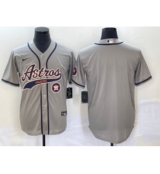 Men's Houston Astros Blank Grey Cool Base Stitched Baseball Jerseys