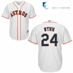 Mens Majestic Houston Astros 24 Jimmy Wynn Replica White Home Cool Base MLB Jersey 
