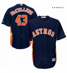 Mens Majestic Houston Astros 43 Lance McCullers Replica Navy Blue Alternate Cool Base MLB Jersey