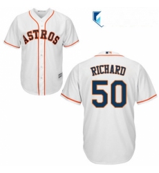 Mens Majestic Houston Astros 50 JR Richard Replica White Home Cool Base MLB Jersey