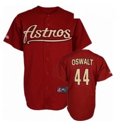Mens Mitchell and Ness Houston Astros 44 Roy Oswalt Authentic Red Throwback MLB Jersey