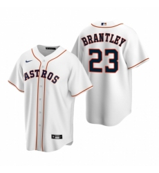Mens Nike Houston Astros 23 Michael Brantley White Home Stitched Baseball Jersey