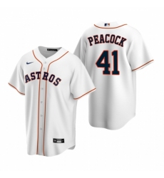 Mens Nike Houston Astros 41 Brad Peacock White Home Stitched Baseball Jersey