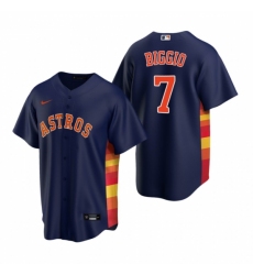 Mens Nike Houston Astros 7 Craig Biggio Navy Alternate Stitched Baseball Jerse