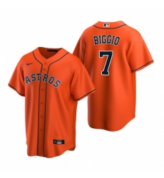 Mens Nike Houston Astros 7 Craig Biggio Orange Alternate Stitched Baseball Jerse