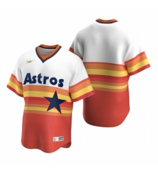 Mens Nike Houston Astros Blank White Orange Cooperstown Collection Home Stitched Baseball Jersey