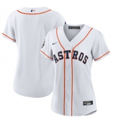 Women Houston Astros Blank White 2022 World Series Cool Base Stitched Baseball Jersey