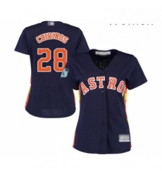 Womens Houston Astros 28 Robinson Chirinos Authentic Navy Blue Alternate Cool Base Baseball Jersey 