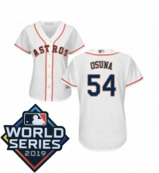 Womens Houston Astros 54 Roberto Osuna White Home Cool Base Baseball jersey