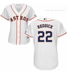 Womens Majestic Houston Astros 22 Josh Reddick Replica White Home Cool Base MLB Jersey