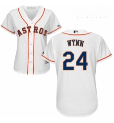 Womens Majestic Houston Astros 24 Jimmy Wynn Replica White Home Cool Base MLB Jersey 