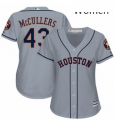 Womens Majestic Houston Astros 43 Lance McCullers Authentic Grey Road Cool Base MLB Jersey