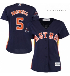 Womens Majestic Houston Astros 5 Jeff Bagwell Authentic Navy Blue Alternate 2017 World Series Champions Cool Base MLB Jersey