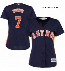 Womens Majestic Houston Astros 7 Craig Biggio Authentic Navy Blue Alternate Cool Base MLB Jersey