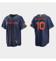 Youth Houston Astros 10 Yuli Gurriel 2022 Navy City Connect Stitched Jersey