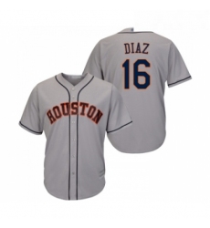 Youth Houston Astros 16 Aledmys Diaz Authentic Grey Road Cool Base Baseball Jersey 