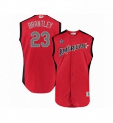 Youth Houston Astros 23 Michael Brantley Authentic Red American League 2019 Baseball All Star Jersey 