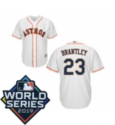 Youth Houston Astros 23 Michael Brantley White Home Cool Base Baseball jersey