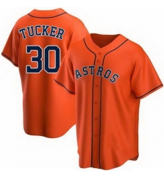Youth Houston Astros Kyle Tucker #30 Orange Blue Cool Base Stitched Jersey