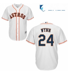 Youth Majestic Houston Astros 24 Jimmy Wynn Authentic White Home Cool Base MLB Jersey 