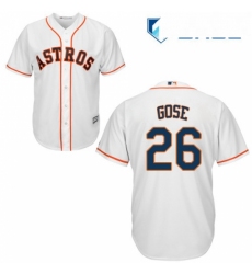 Youth Majestic Houston Astros 26 Anthony Gose Authentic White Home Cool Base MLB Jersey 