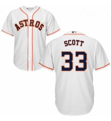 Youth Majestic Houston Astros 33 Mike Scott Replica White Home Cool Base MLB Jersey