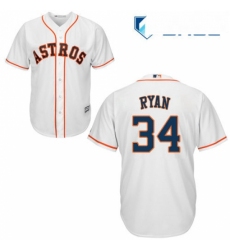 Youth Majestic Houston Astros 34 Nolan Ryan Authentic White Home Cool Base MLB Jersey