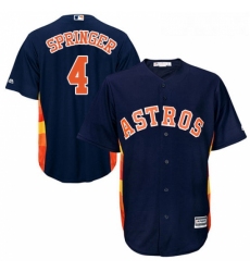 Youth Majestic Houston Astros 4 George Springer Replica Navy Blue Alternate Cool Base MLB Jersey