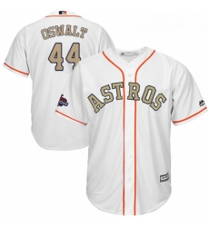 Youth Majestic Houston Astros 44 Roy Oswalt Authentic White 2018 Gold Program Cool Base MLB Jersey