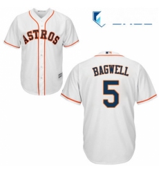 Youth Majestic Houston Astros 5 Jeff Bagwell Replica White Home Cool Base MLB Jersey