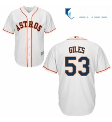 Youth Majestic Houston Astros 53 Ken Giles Authentic White Home Cool Base MLB Jersey 