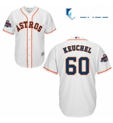Youth Majestic Houston Astros 60 Dallas Keuchel Authentic White Home 2017 World Series Champions Cool Base MLB Jersey