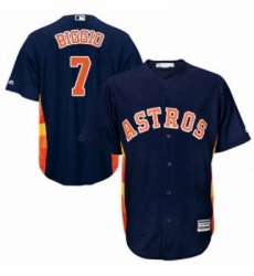 Youth Majestic Houston Astros 7 Craig Biggio Authentic Navy Blue Alternate Cool Base MLB Jersey