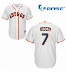 Youth Majestic Houston Astros 7 Craig Biggio Authentic White Home Cool Base MLB Jersey