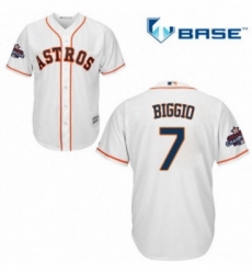 Youth Majestic Houston Astros 7 Craig Biggio Replica White Home 2017 World Series Champions Cool Base MLB Jersey