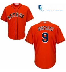 Youth Majestic Houston Astros 9 Marwin Gonzalez Replica Orange Alternate Cool Base MLB Jersey 