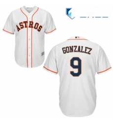 Youth Majestic Houston Astros 9 Marwin Gonzalez Replica White Home Cool Base MLB Jersey 