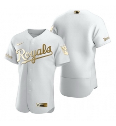 Kansas City Royals Blank White Nike Mens Authentic Golden Edition MLB Jersey