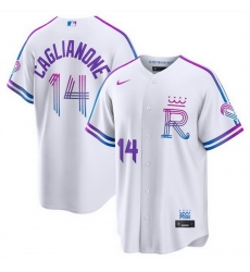 Men Kansas City Royals 14 Jac Caglianone White 2026 City Connect Stadium Stitched Baseball Jersey Men Kansas City Royals 14 Jac Caglianone White 2026 City Connect Stadium Stitched Baseball Jersey